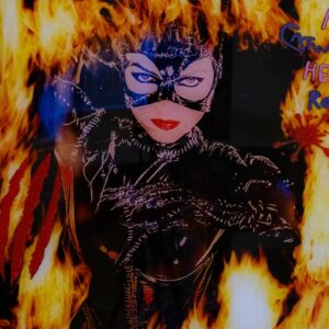 Dipinto “Catwoman Roar Fire” di Matteo Frasca