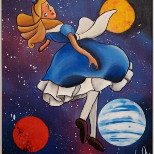Dipinto "Verso il Paese delle Meraviglie" di Silvana Marrapodi
