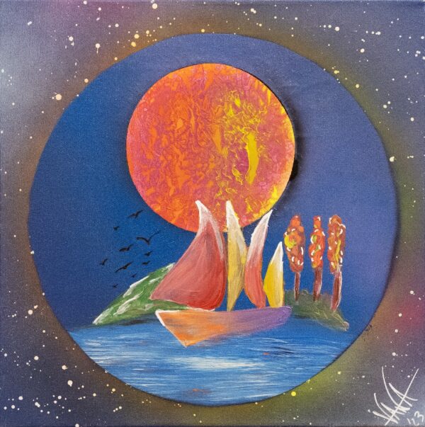 Dipinto "Notte d'Estate" di Silvana Marrapodi